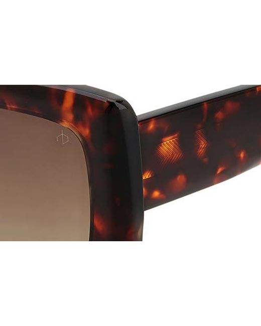 Rag & Bone Brown 54Mm Gradient Rectangular Sunglasses
