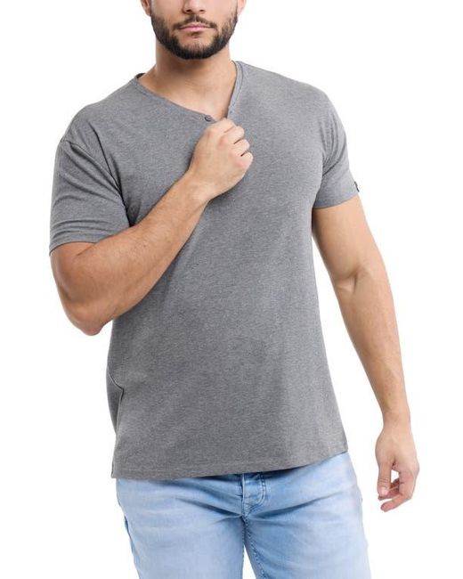 Xray Jeans Gray Short Sleeve Henley for men