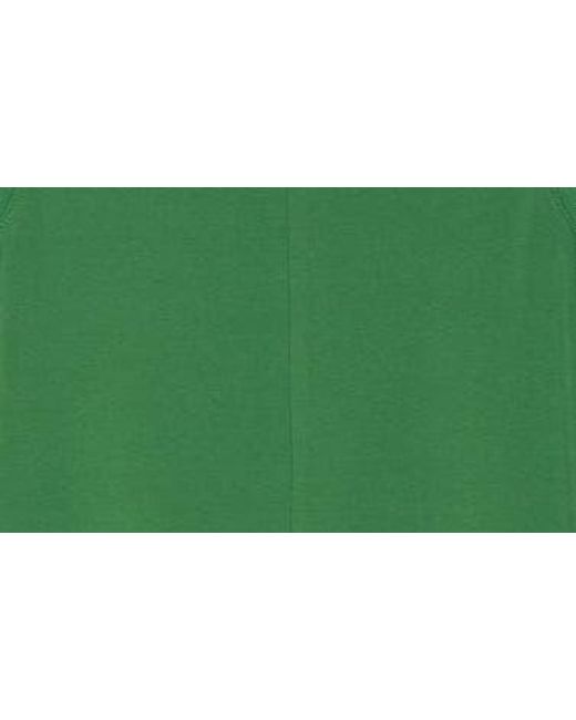 Tahari Green A-line Stretch Cotton Midi Dress
