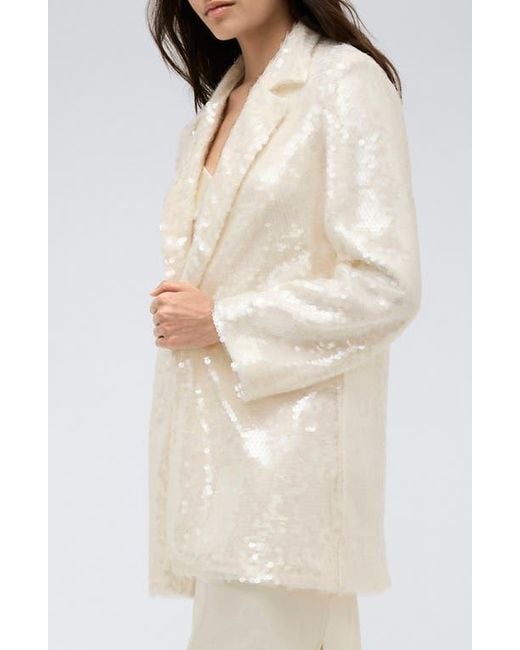 Kenneth Cole Natural Sequin Jacket