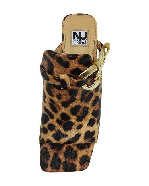 Ninety Union Brown Ryder Open Toe Pump