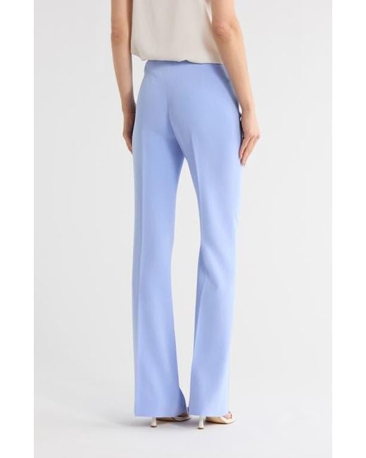 Theory Blue Demitria Flare Leg Crepe Pants