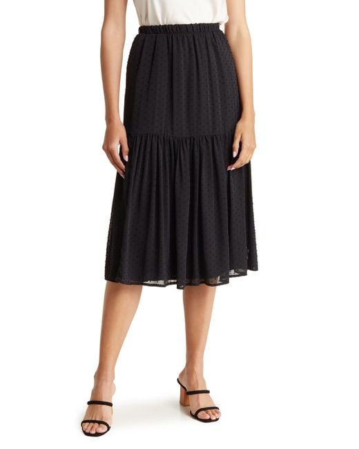 Nordstrom Rack Dotted Pullon Skirt in Black Lyst