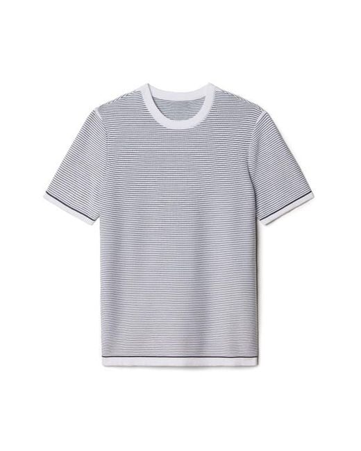 Rhone Gray Compass Knit Stripe T-Shirt for men