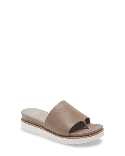 Eileen Fisher Touch Platform Slide Sandal in Brown - Lyst