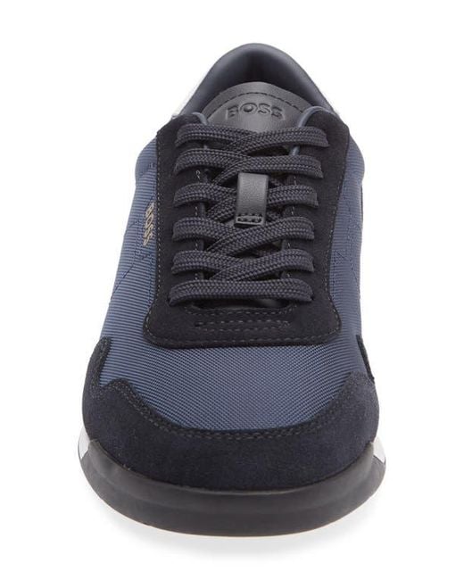 Boss Blue Titanium Low Top Sneaker for men