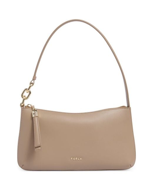 Furla Brown Cassiopea Mini Shoulder Bag
