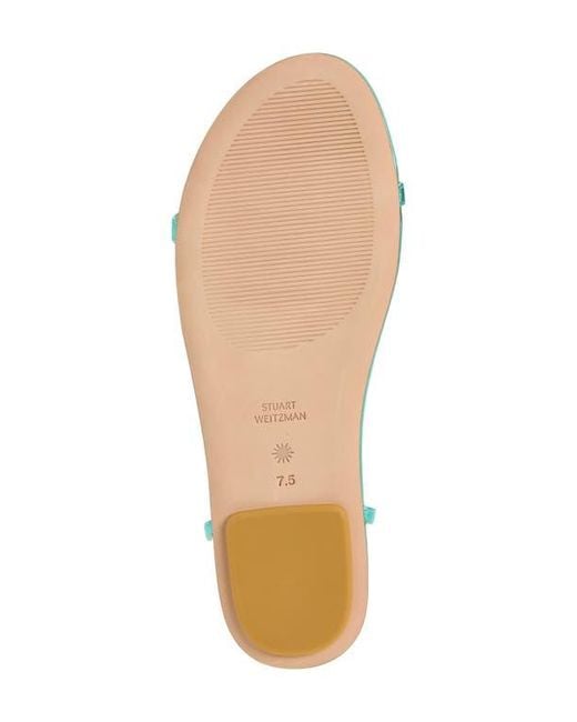 Stuart Weitzman Green Barely Nude Flat Sandal