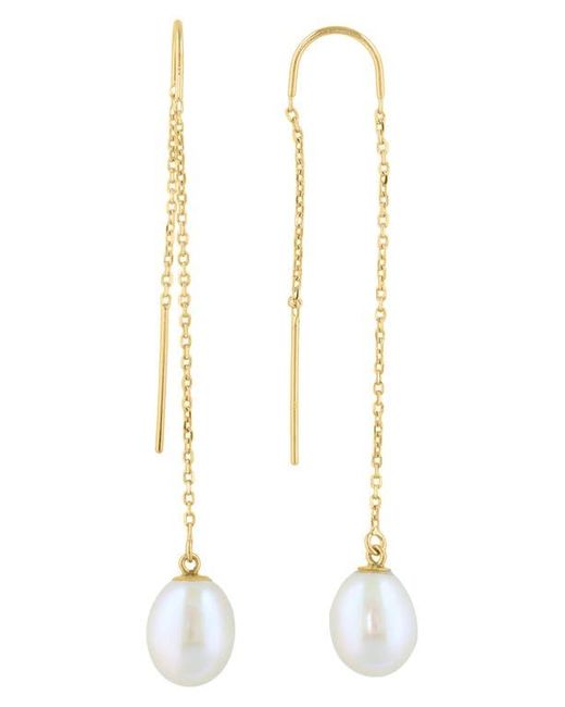 Effy Metallic Freshwater Pearl Threader Drop Earrings