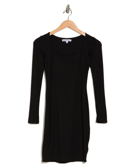 Velvet Torch Black Long Sleeve Minidress