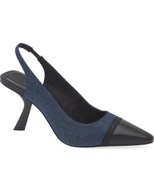 Karl Lagerfeld Blue Kinsley Slingback Pump