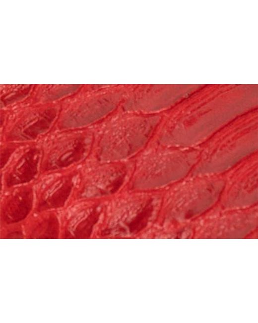 Ninety Union Red Intense Snake Embossed Pump