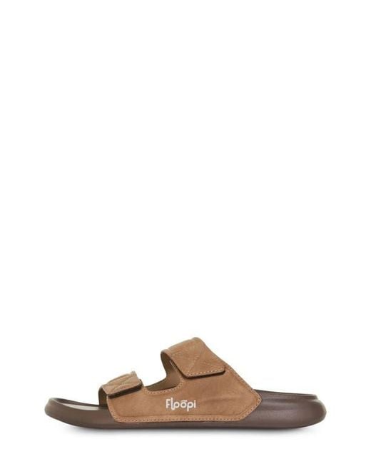 FLOOPI Brown Noah Adjustable Slide Sandal for men
