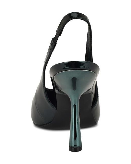 Nine West Black Kates Slingback Pointed Toe Pump