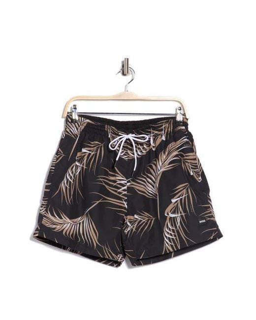 Boss Black Piranha Swim Trunks for men