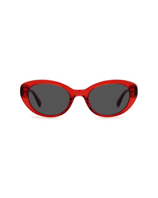 Kate Spade Red Crystals 51mm Round Sunglasses