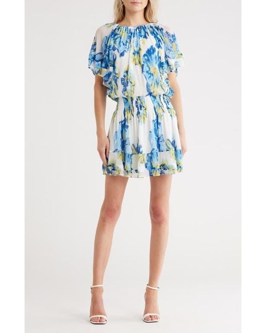 Ramy Brook Blue Pam Off The Shoulder Dress