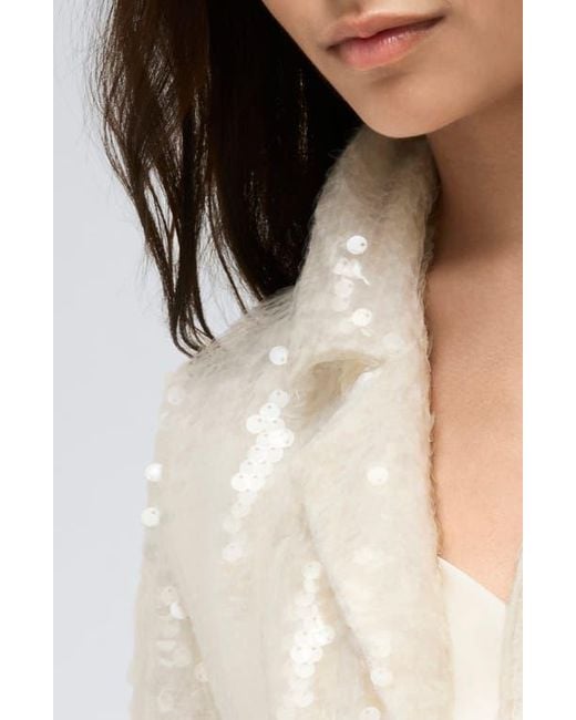 Kenneth Cole Natural Sequin Jacket