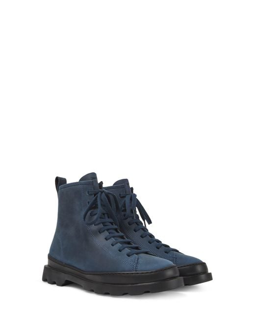 Camper Brutus Combat Boot In Medium Blue At Nordstrom Rack | Lyst