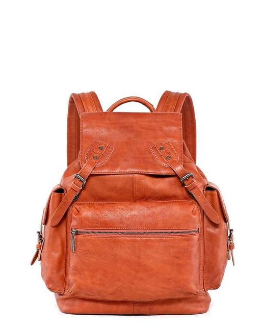Old Trend Orange Bryan Leather Backpack
