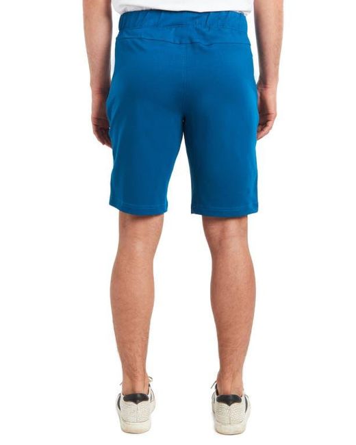 PINOPORTE Blue Solid Cotton Blend Shorts for men