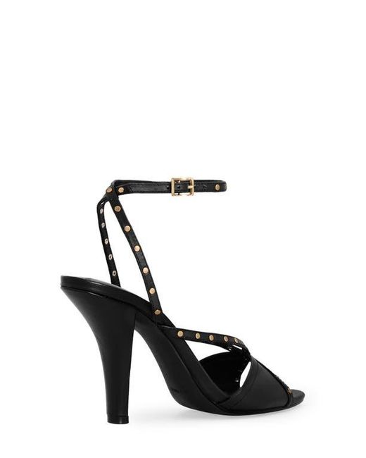Rebecca Minkoff Black Studded Ankle Strap Sandal
