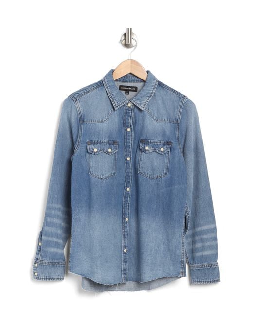 Lucky Brand Authentic Heritage Denim Snap-up Shirt in Blue