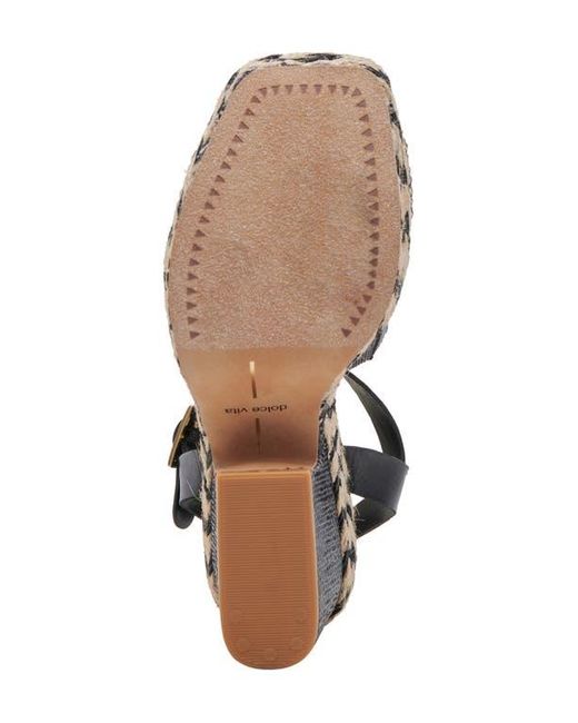 Dolce Vita Multicolor Cale Woven Raffia Platform Sandal