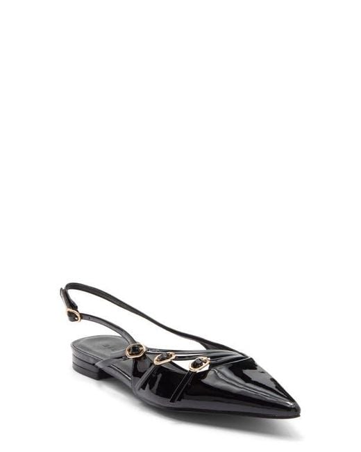 Billini Black Hettie Pointed Toe Slingback Flat