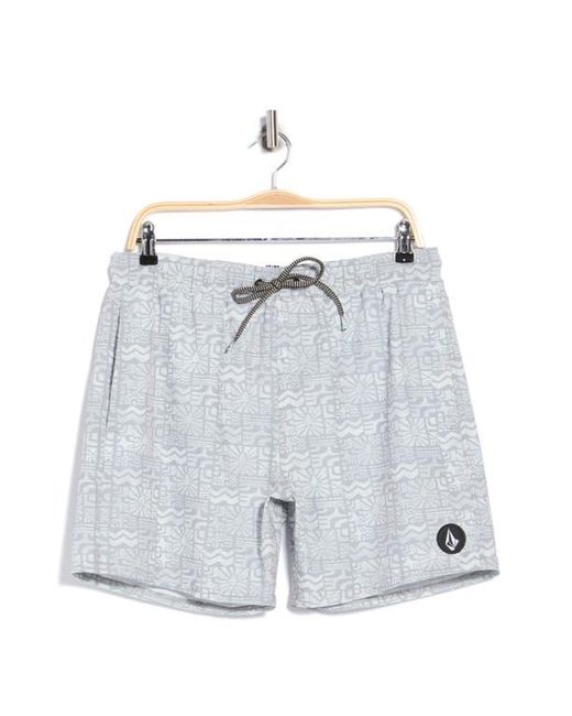 Volcom Blue Lino Swim Trunks for men