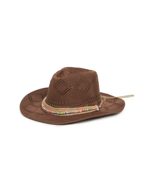 Melrose and Market Brown Straw Panama Hat