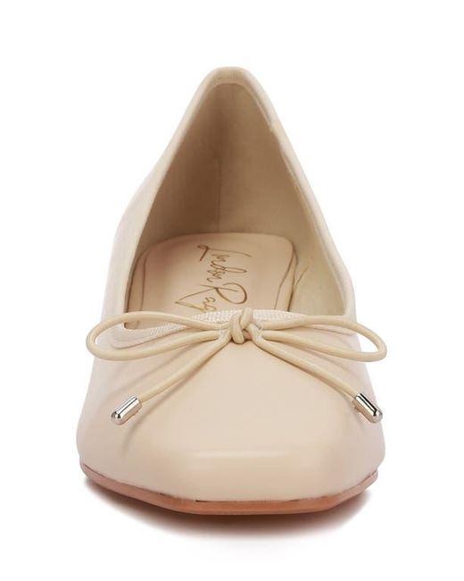 LONDON RAG Natural Sienna Block Heel Ballerina Pump