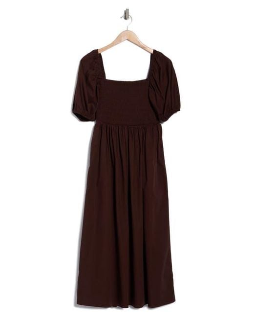 wayf dress brown WAYF Flutter Sleeve Dress – Royaltique main image 0
