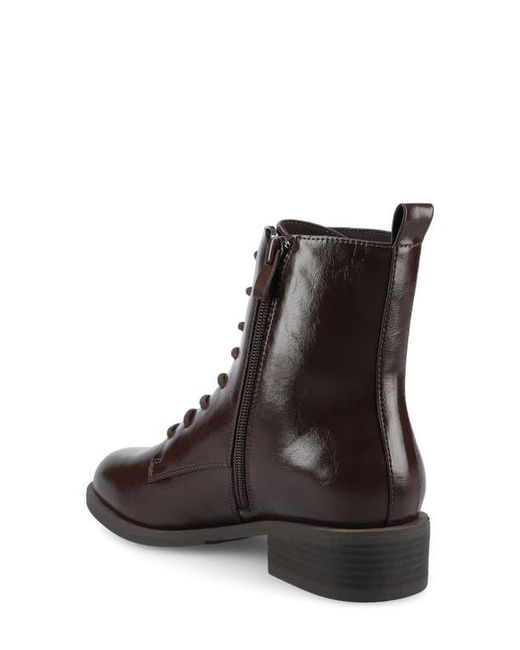 Journee Collection Brown Vienna Combat Boot
