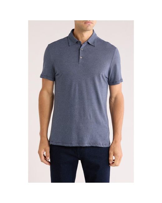 WESTZEROONE Blue Bryce Cotton Polo for men