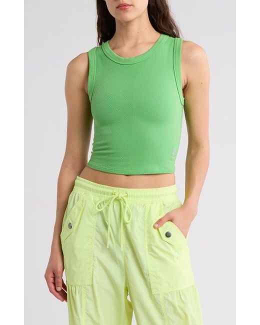 Free People Green Fp Movement Free Throw Crop Muscle Tank Top