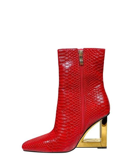 Ninety Union Red Fire Snip Toe Bootie