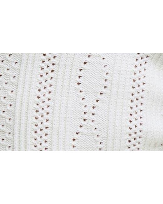 Smythe White Pointelle Turtleneck