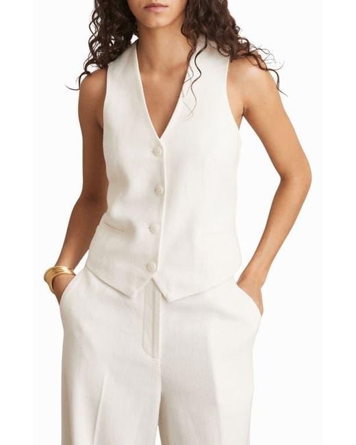 Reiss White Devon Vest