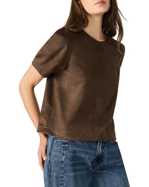 Steve Madden Black Faux Suede T-Shirt