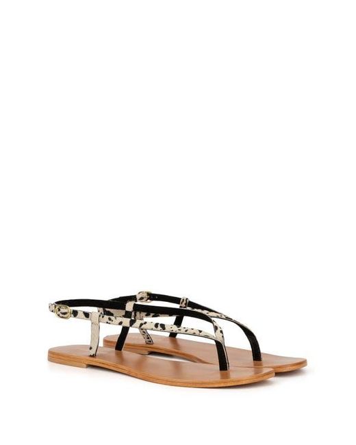 TORGEIS Black Diana Animal Print Thin Strap Sandal
