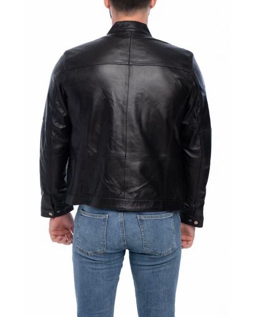 VELLAPAIS Black Soft Leather Jacket for men