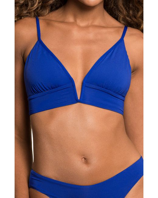 Maaji Blue Cobalt Parade Reversible Bikini Top At Nordstrom
