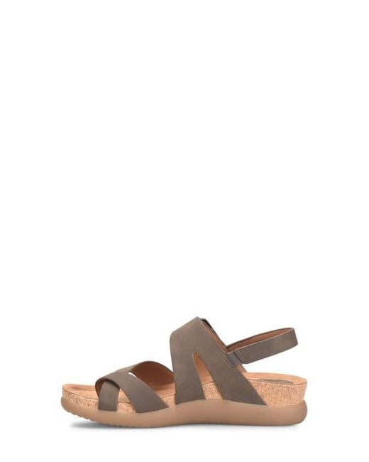 EuroSoft Brown Hampton Toe Loop Slingback Sandal