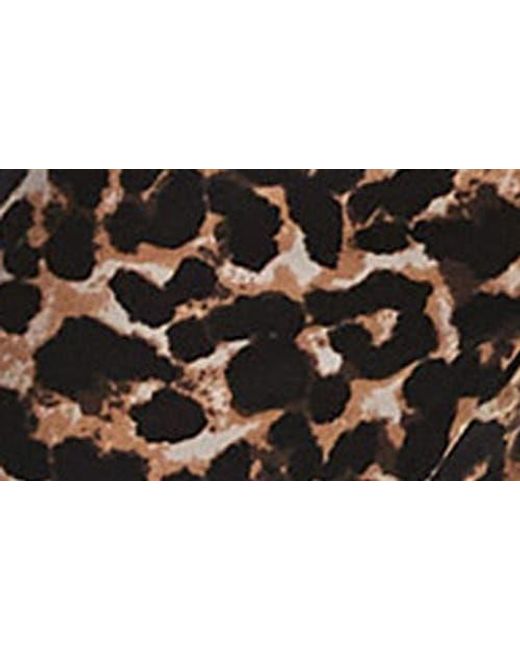TOPSHOP Blue Leopard Print Bootcut Pants
