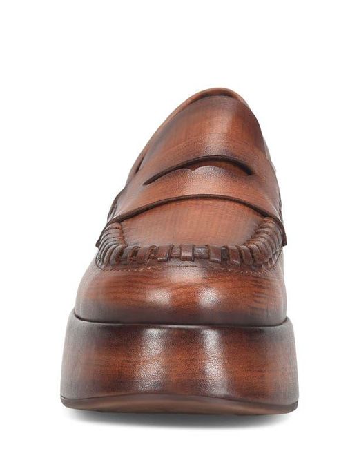 Kork-Ease Brown Pixie Platform Penny Loafer