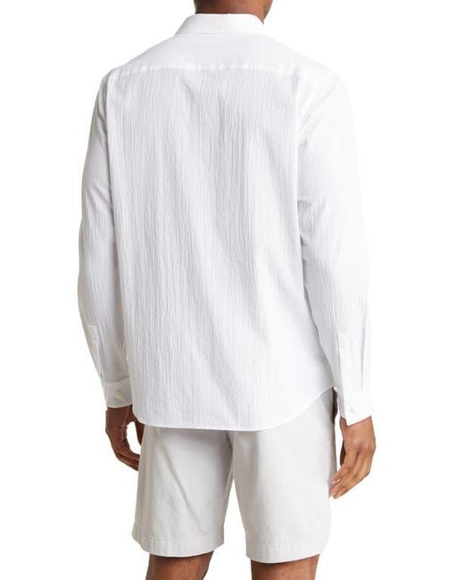 Theory White Irving 2P Spring Ripstop Shirt for men