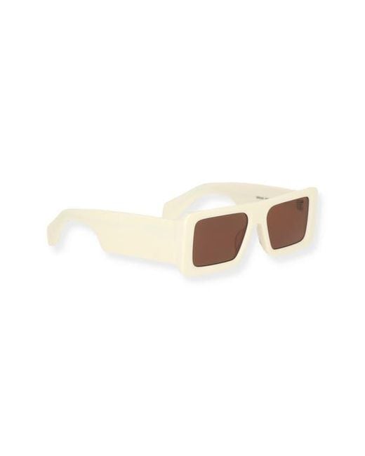 Off-White c/o Virgil Abloh Brown Troy 54Mm Rectangular Sunglasses for men