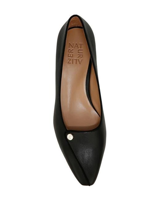 Naturalizer Black Faux Leather Envelope-Flap Pumps