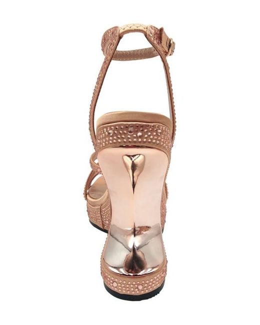 Lady Couture Natural Rhinestone Wedge Sandal